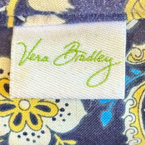 VERA BRADLEY ELLIE BLUE Little Hipster Crossbody Purse Elephant Navy Yellow - Picture 13 of 16